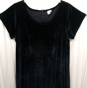 Breastfeeding Nursing Black Velvet Dress Sz L